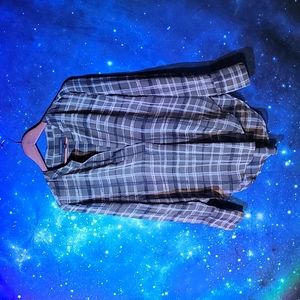 Banana Republic Sheer Blouse, Olive Green/Cream, Size S